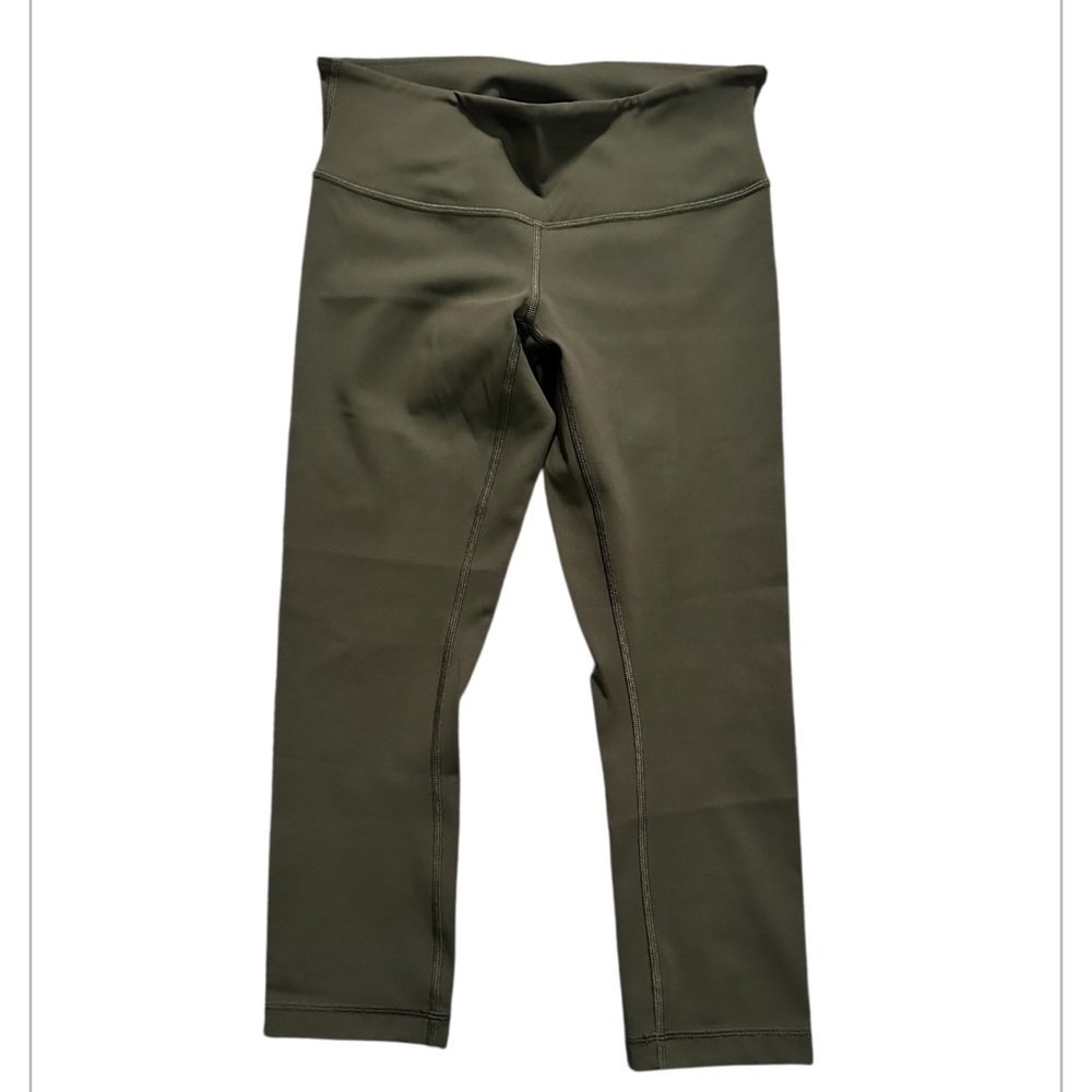 lululemon🍋Wunder Under CropIII Full-onLuxstreme Dark OliveLeggings Size 6 - Picture 7 of 11